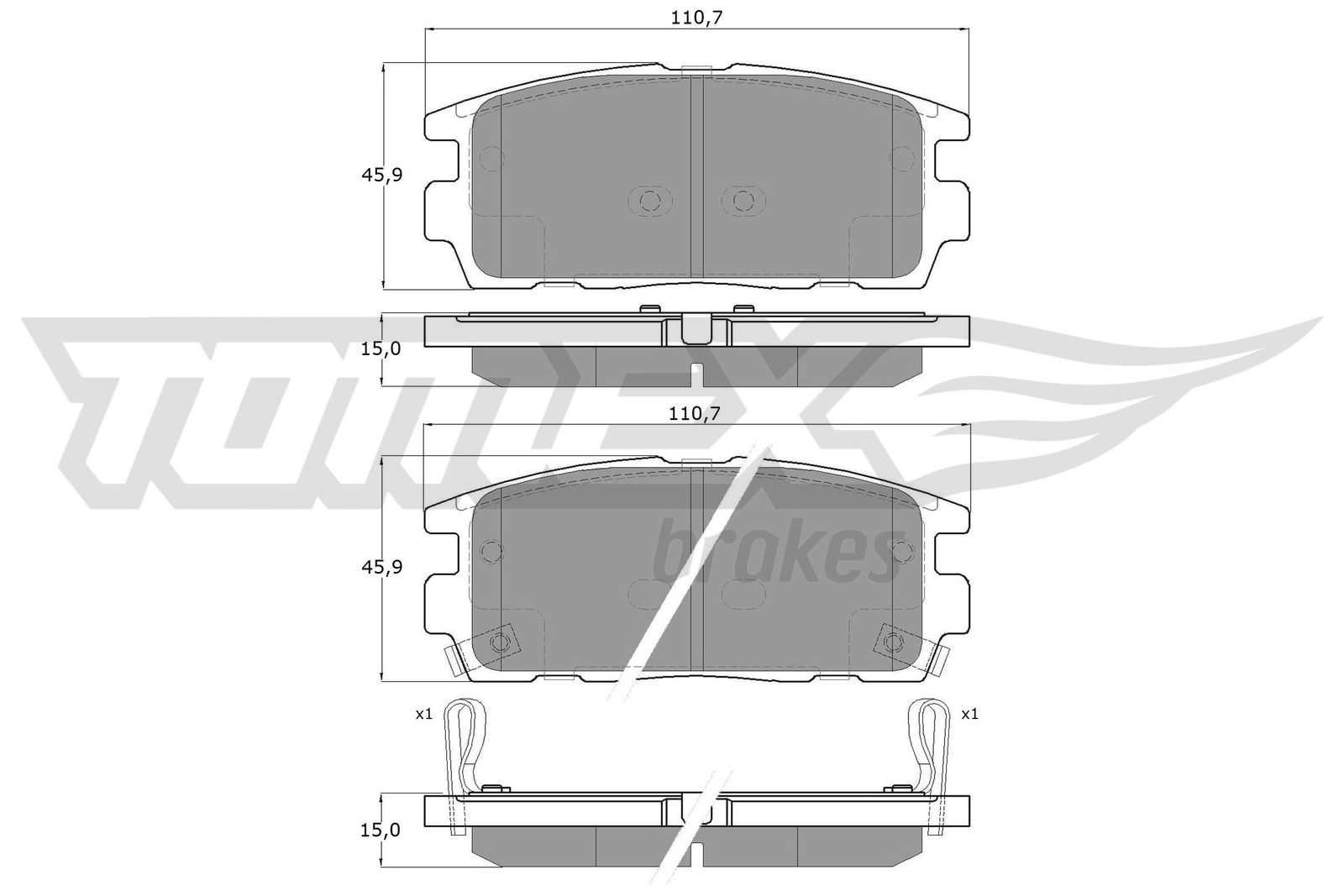 TOMEX Brakes TX 16-43 Sada...